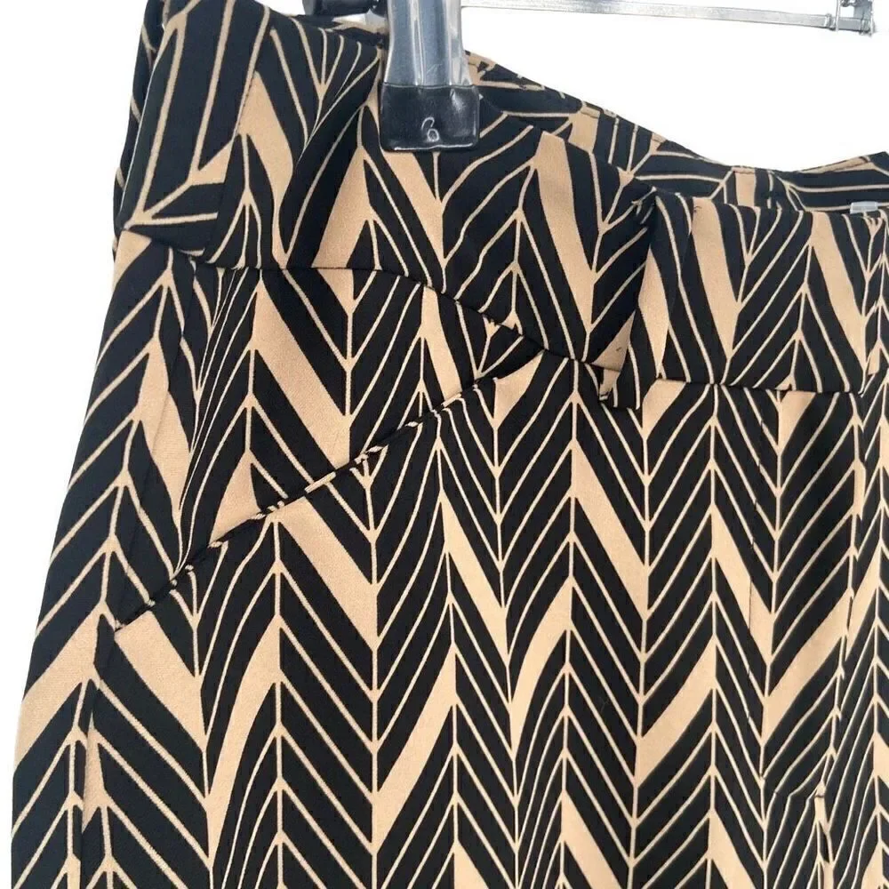Chico’s Elevated Mitre-Print Wide-Leg Pants Size 2 NWT‎